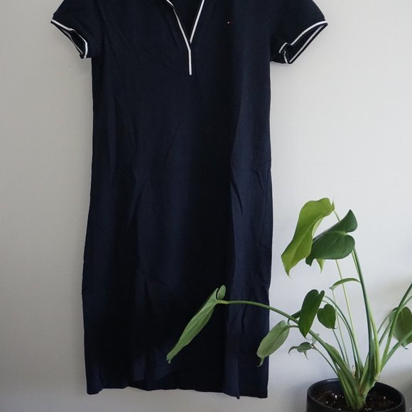 Tommy Hilfiger Navy Blue Collared Polo Dress - Picture 2 of 4